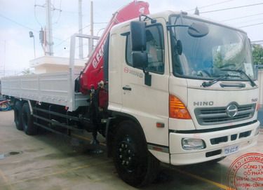 GIÁ XE TẢI HINO 15 TẤN GẮN CẨU GẬP 5 TẤN 4 KHÚC 0